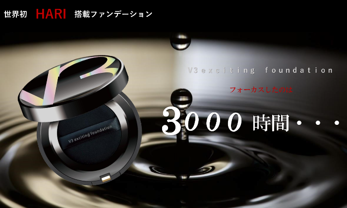 ファンデーションをしている時間は3000時間